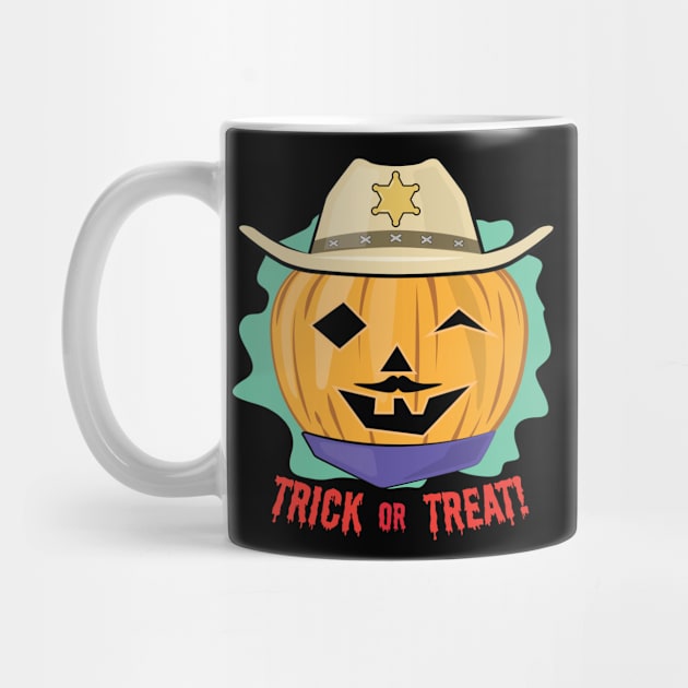 Sheriff Halloween Pumpkin - Funny by DesignWood Atelier